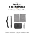 Glass Cleaner Tool with Detachable Handle for Cars (180° Rotation)