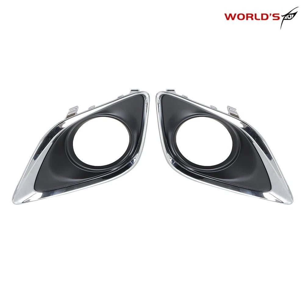 Set of 2 Fog Light Lamp Covers for Toyota Venza (2013–2016) Chrome