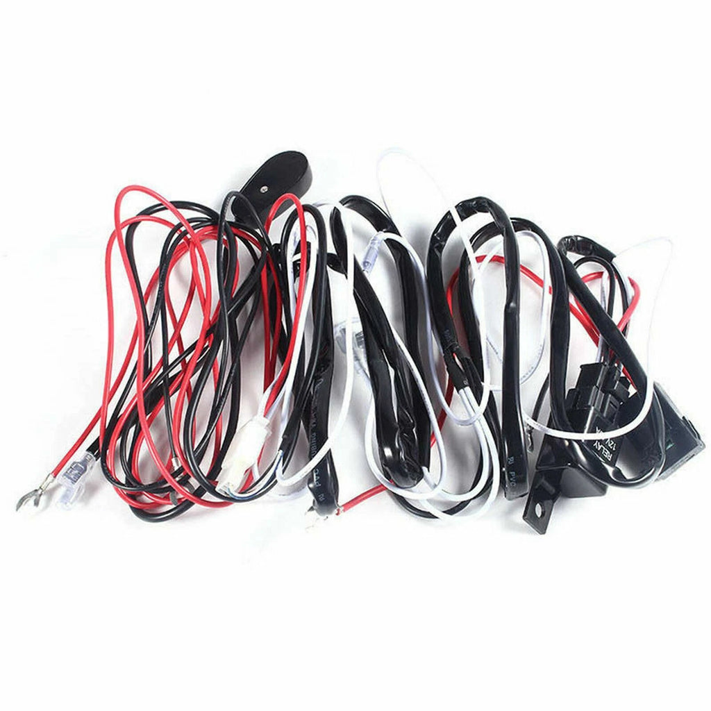 Relay Harness Wire Kit with LED On/Off Switch for Fog Lights (Universal)