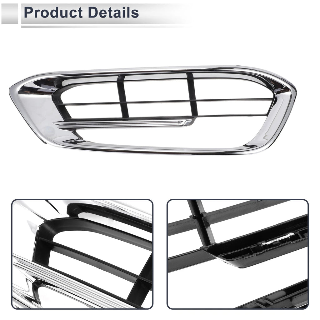 1 Pc Fog Light Grill for Ford Taurus (2015–2018) Silver Tone