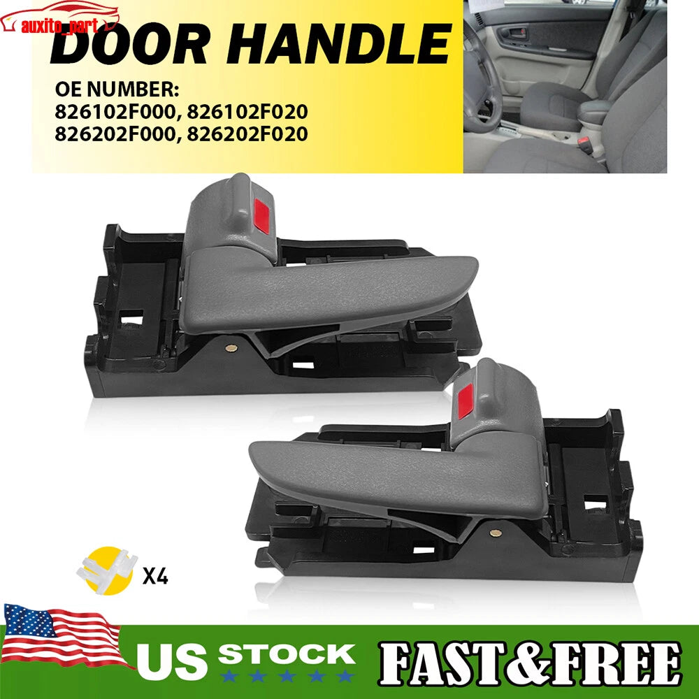 Interior Door Handle for Kia Spectra (2004–2009) Gray Driver Passenger Side