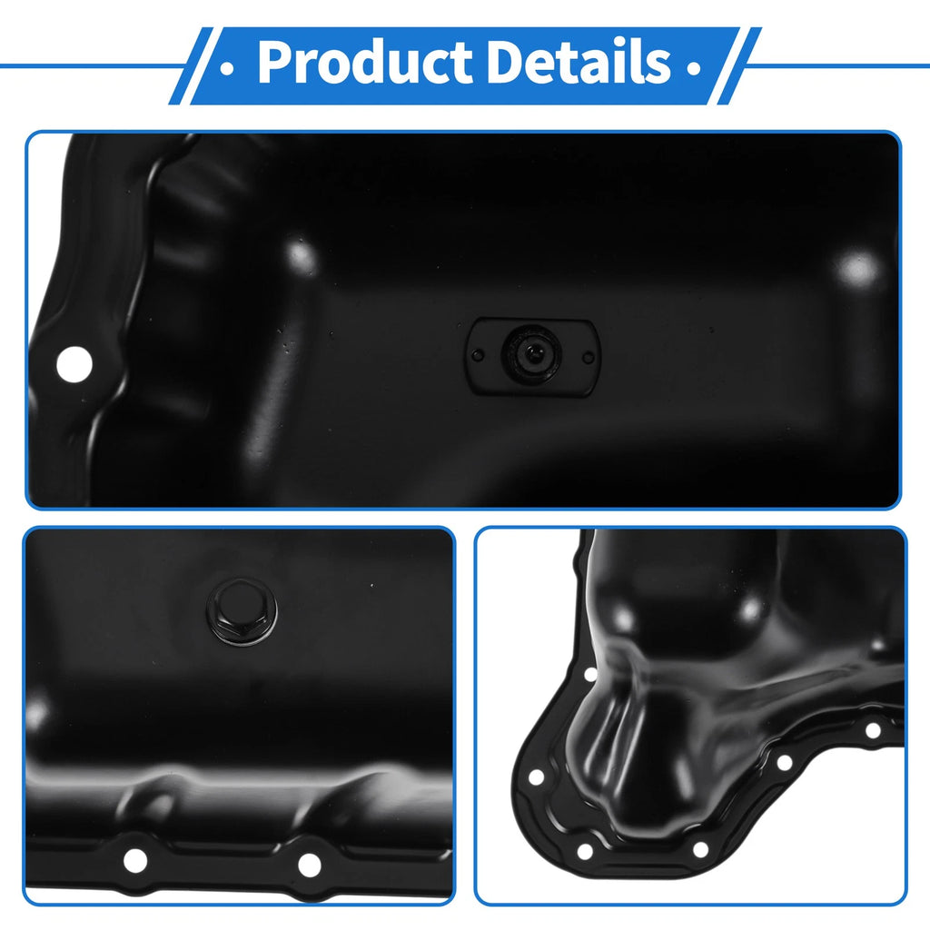 1 Pc Engine Oil Pan No.1210275021 for Toyota Tacoma (2005–2016) Steel Black