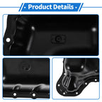1 Pc Engine Oil Pan No.1210275021 for Toyota Tacoma (2005–2016) Steel Black