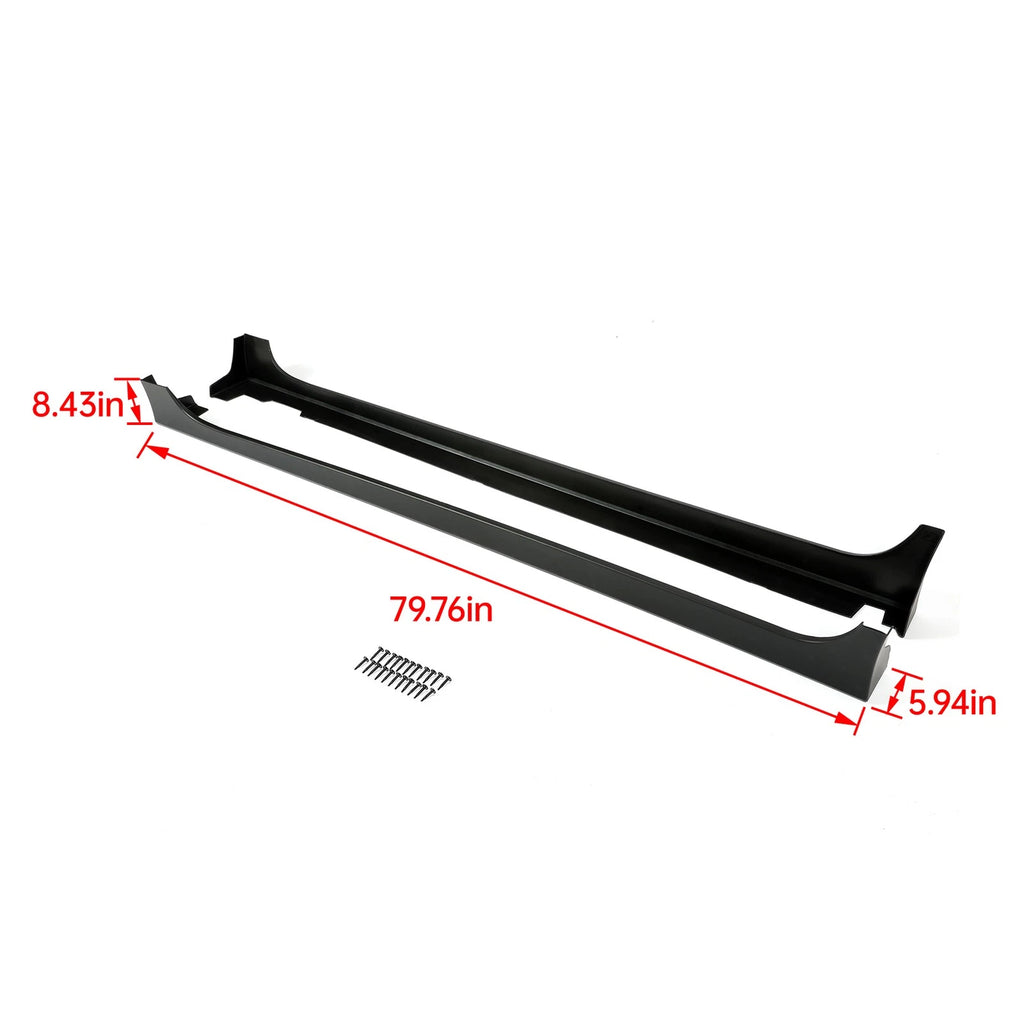 Pair Side Skirt Extensions for Nissan Altima (2013–2015) JDM Matte Black
