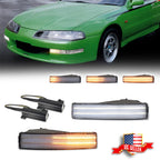 2X Clear Switchback LED Turn Signal Lights for Honda Prelude (1992–1996)