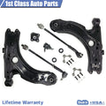 Set of 6 Front Suspension Control Arm Ball Joints for Volkswagen Beetle Golf Jetta (1998–2010)