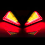 Amber Red Flush Mount LED Turn Signal Lights for Motorcycle
