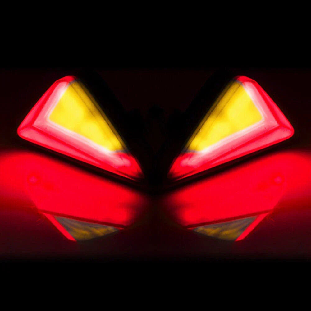 Amber Red Flush Mount LED Turn Signal Lights for Motorcycle