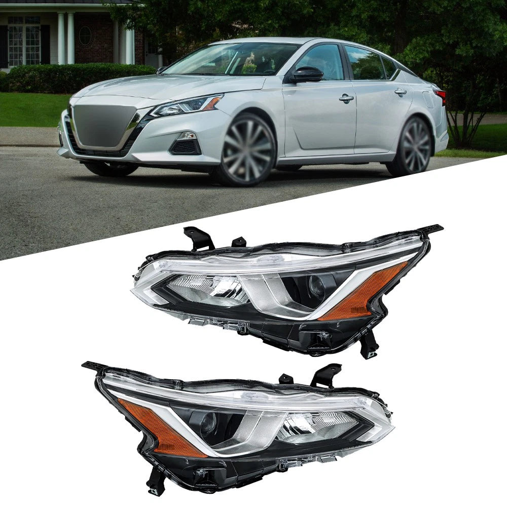 Set of 2 Halogen Projector Headlights for Nissan Altima (2019â2020)