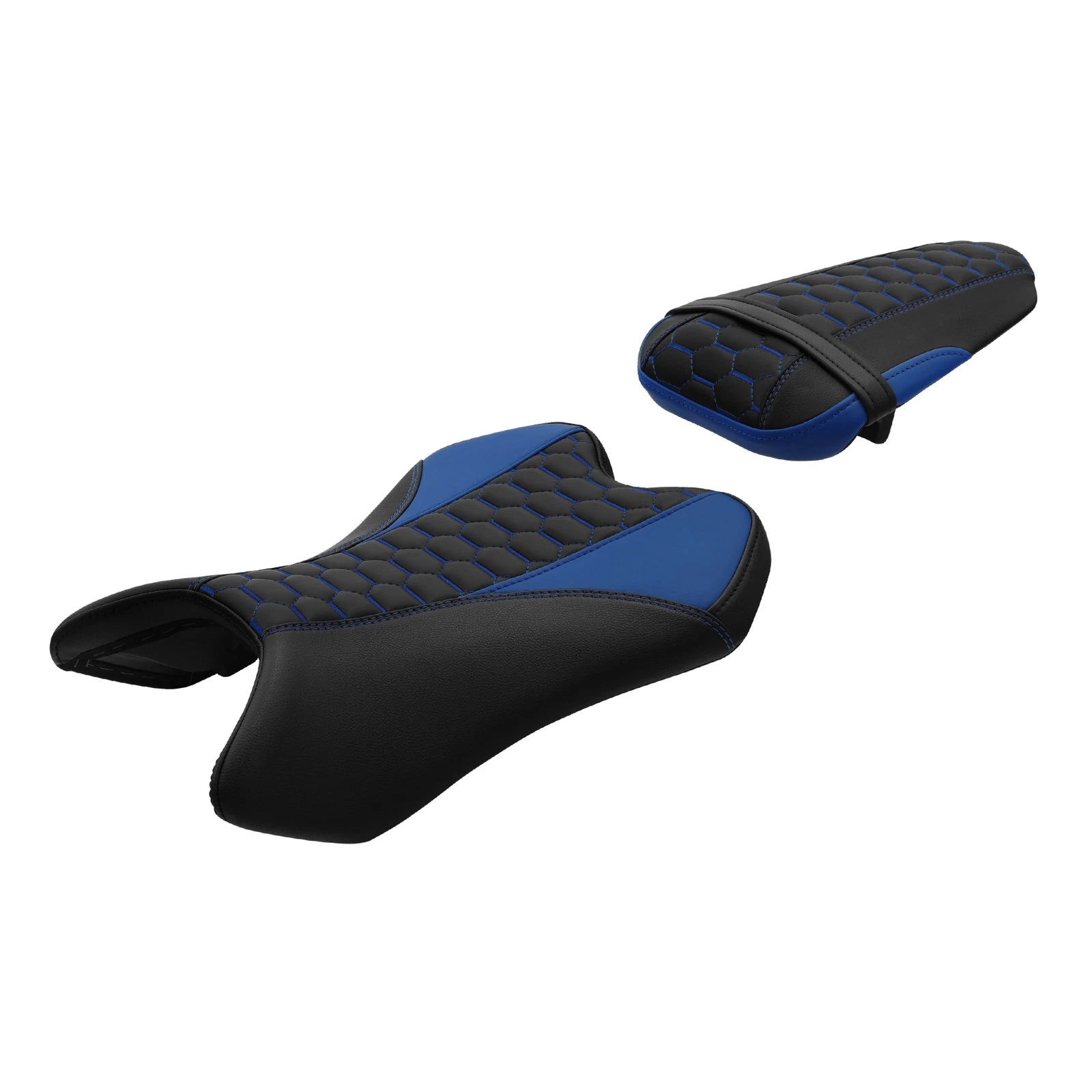 Driver & Passenger Seats for Yamaha YZF-R1 (2007–2008) Black Blue