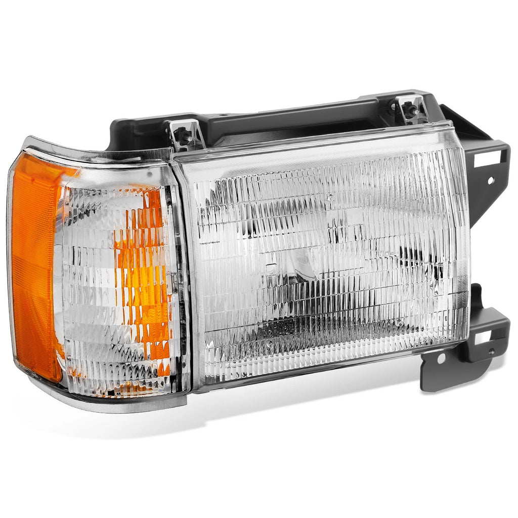 Clear Lens Amber Corner Right Headlight for Ford Bronco F-150-350 (1987–1991)