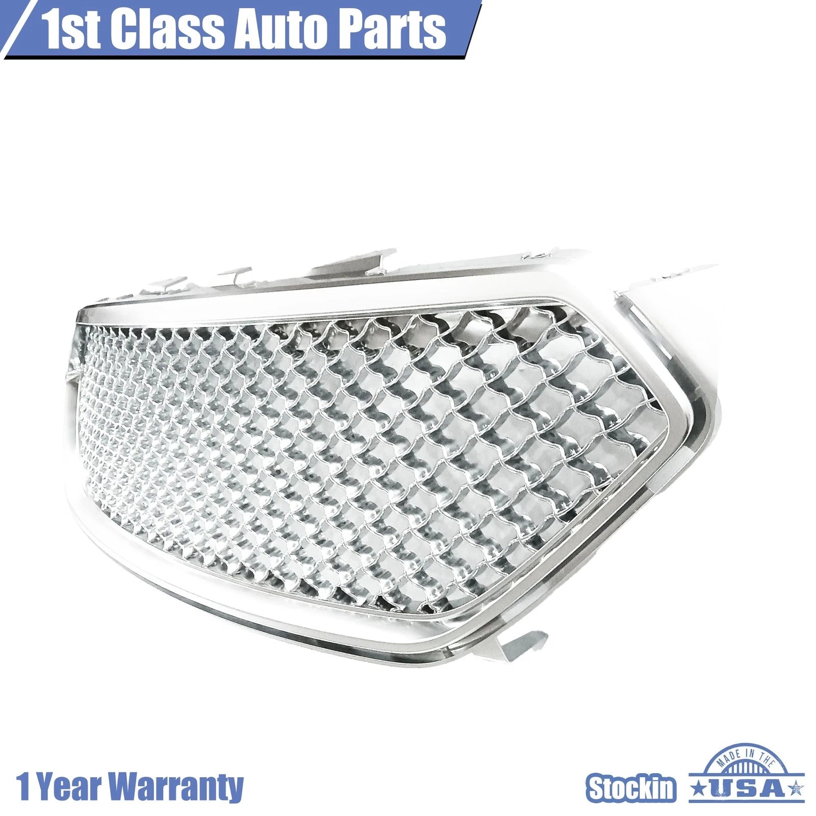 Front Upper Grille for Ford Taurus (2013-2019) Pearl Nickel