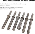 7Pcs Pneumatic Air Rivet Hammer Tool Set with Chisel Bits