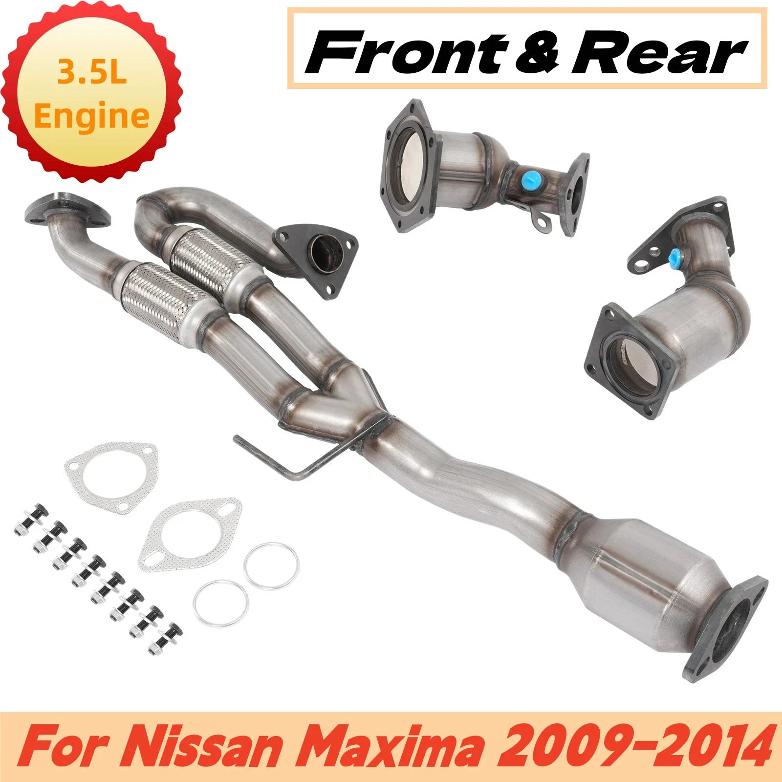 Set of 2 Exhaust Catalytic Converters for Nissan Maxima 3.5L (2009–2014)