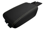 Leather Console Lid Armrest Cover for Nissan Altima (2005–2006) Beige Stitch
