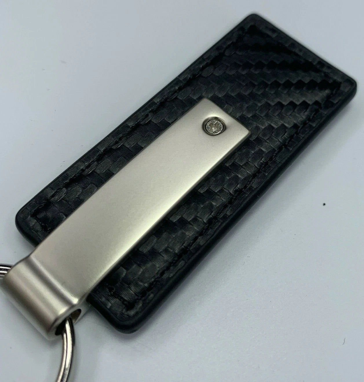 Automotive Gold Key Chain for Jeep Grand Cherokee (Carbon Fiber Black Leather) (2020–2023)