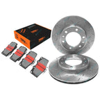 Drilled & Slotted Front Disc Brake Rotors for Landcruiser 90-99, 70, 75 Series