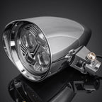 Chrome Bullet Headlight Assembly for Harley Chopper Bobber Dyna Softail