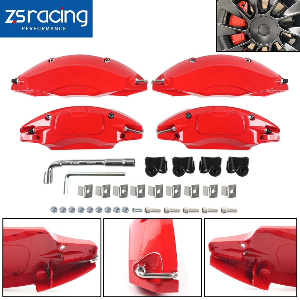 Set of 4 Brake Caliper Covers for Tesla Model 3 (2017–2025)