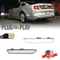 2X Clear Lens White SMD LED Rear Side Marker Lights for Ford Mustang (2010–2014)