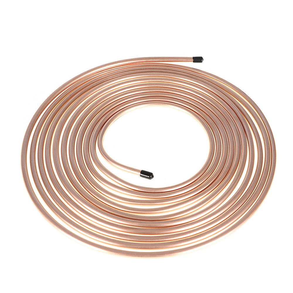 Set of 2 Copper Brake Fuel Transmission Line Tubing Coil 5/16" OD 25ft