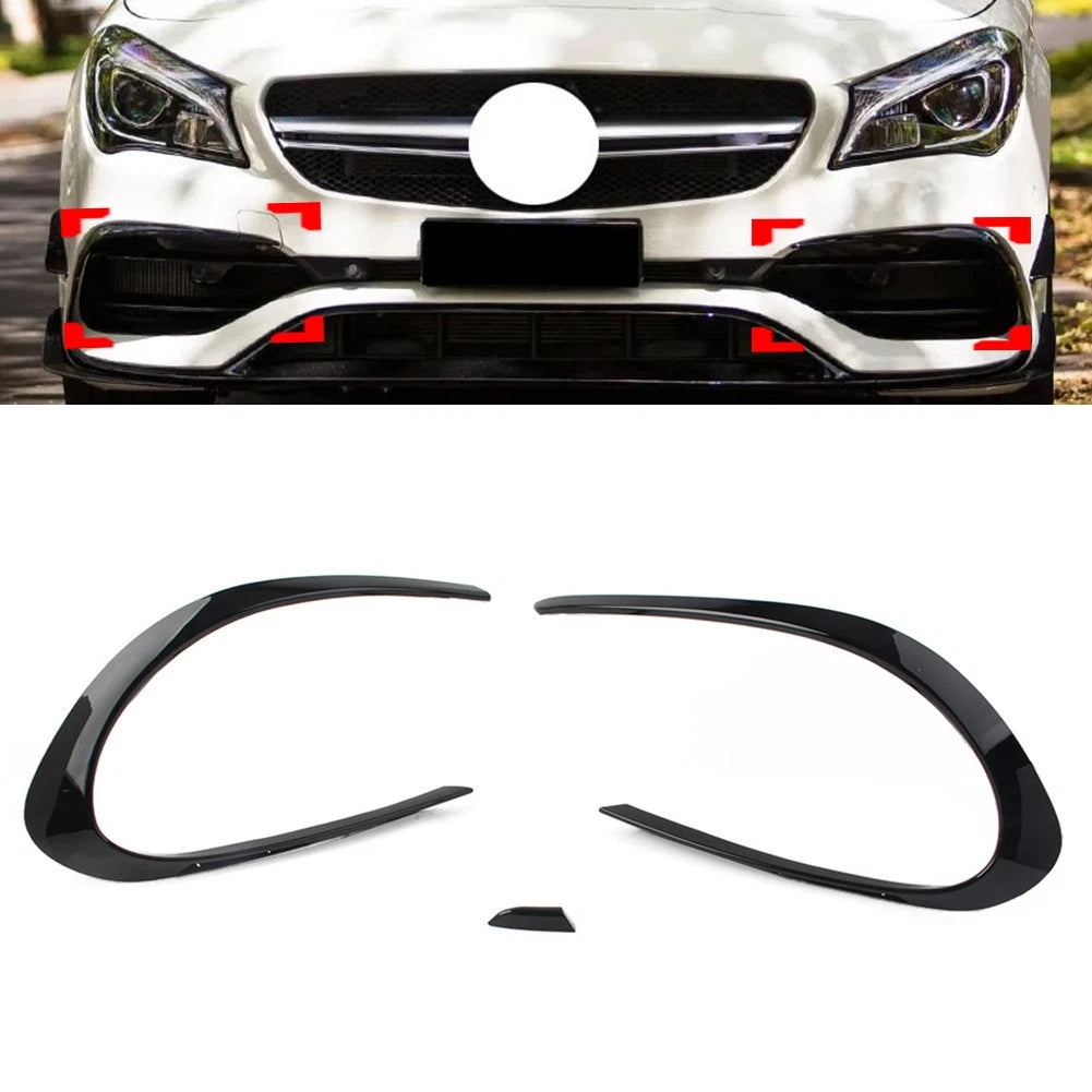 2X Front Bumper Fog Light Splitter for Mercedes Benz CLA Class W117 C117 (2016–2018)