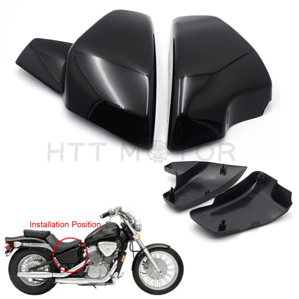 Gloss Black Battery Side Covers for Honda VT 600 C CD Shadow VLX Deluxe (1999–2000)