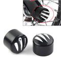 Black  Front Cut Axle Nut Cap Covers for Harley Softail Touring