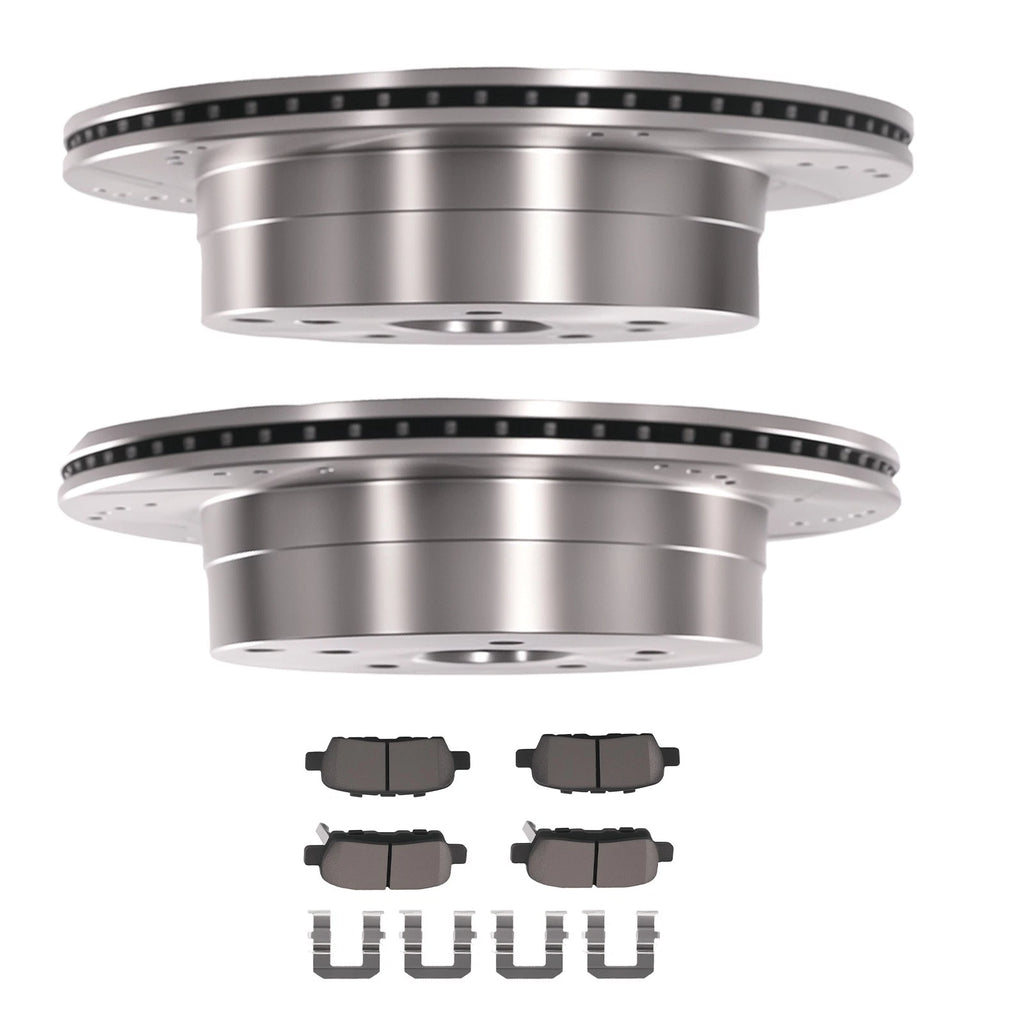 Rear Disc Rotors & Ceramic Brake Pads for Chevrolet Equinox / GMC Terrain (2010–2017)