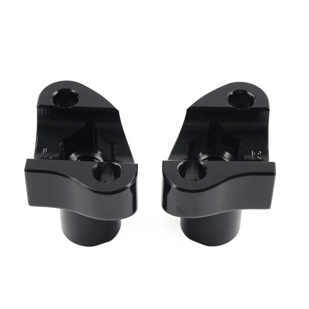 2" Straight Handlebar Risers Black for Harley Dyna Sportster Softail