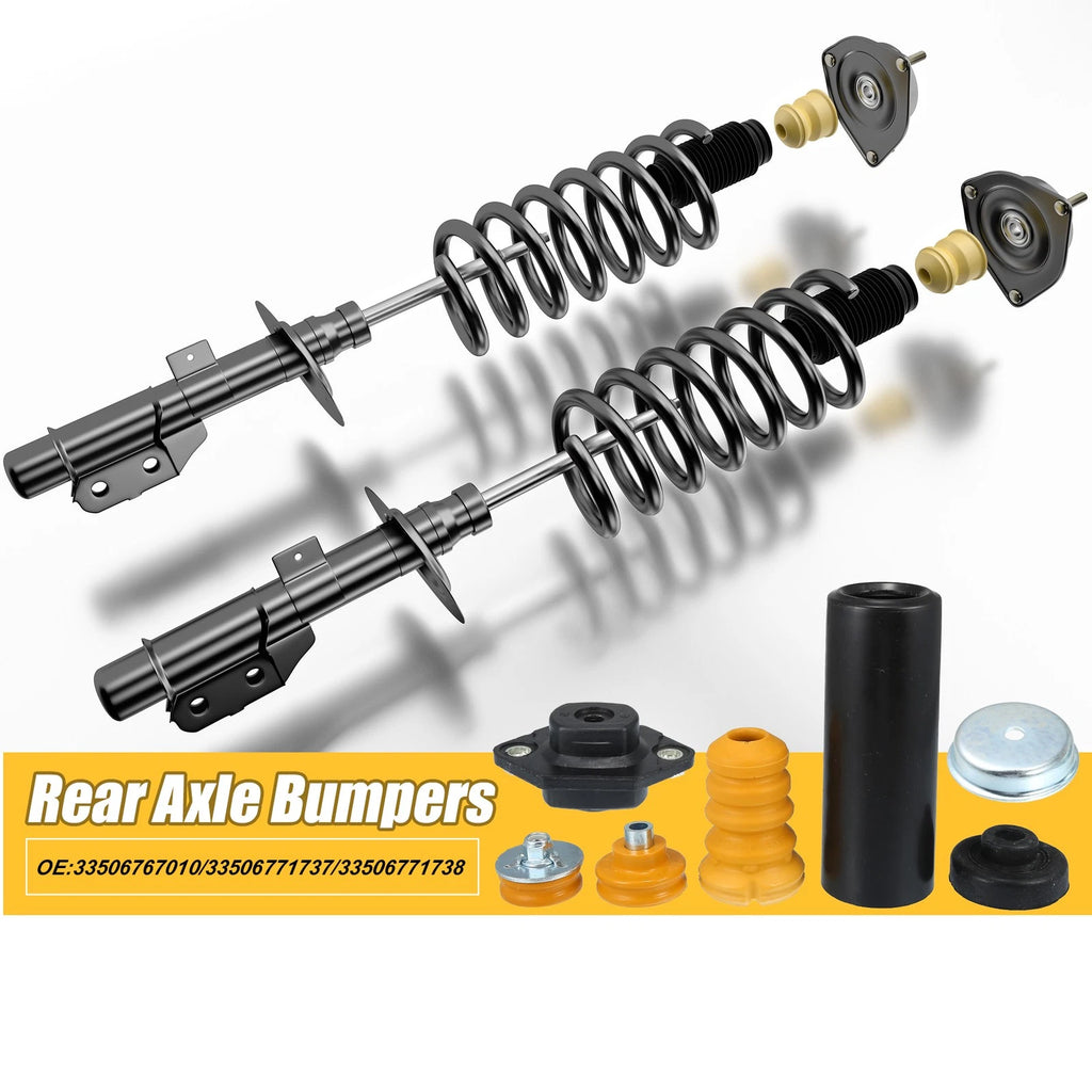Set of 2 Rear Upper Lower Bumpers Shock Mounts No. 33506767010 for BMW E82 128i