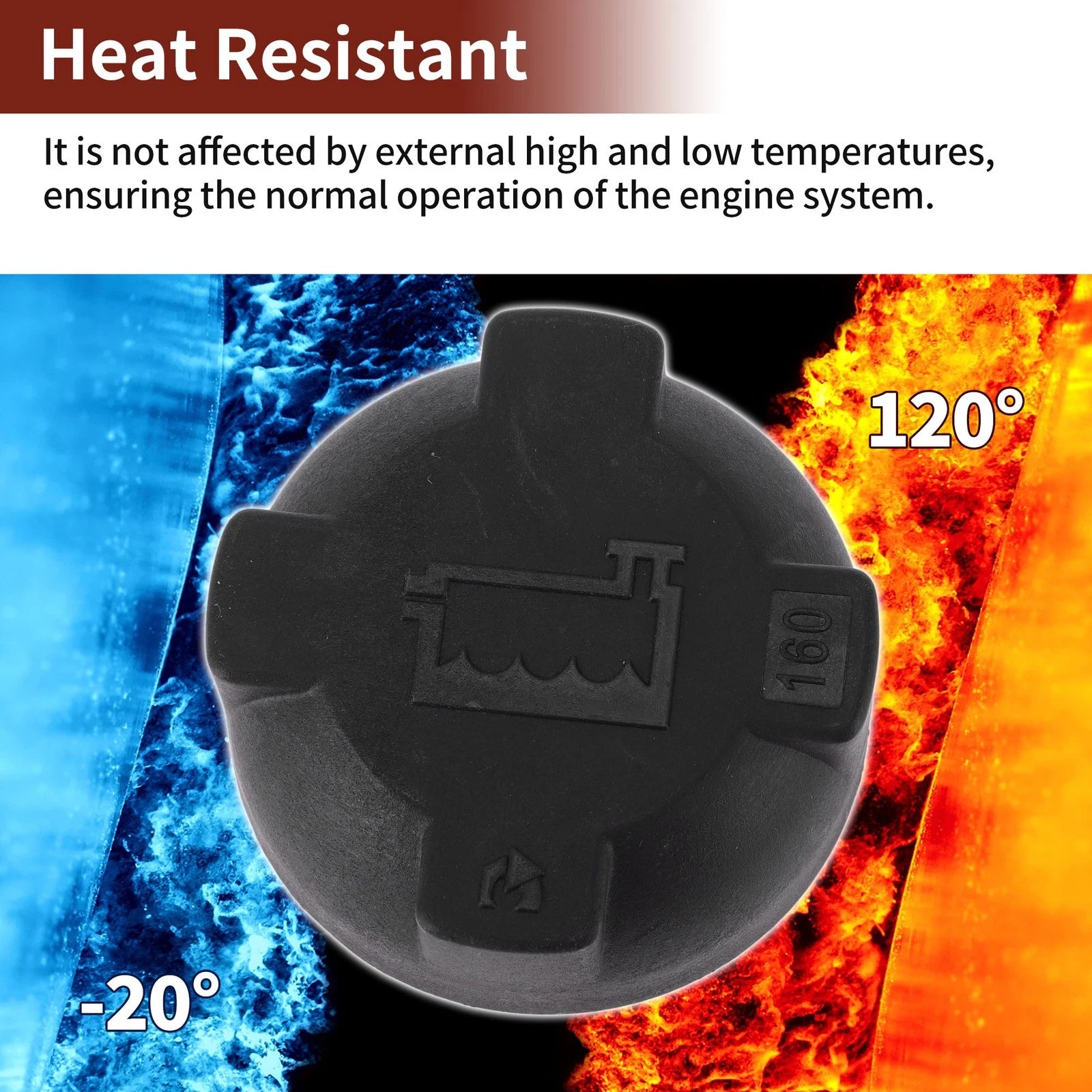 Coolant Cap for Volkswagen Cabriolet (1985–1993) No. 99610644700 Black
