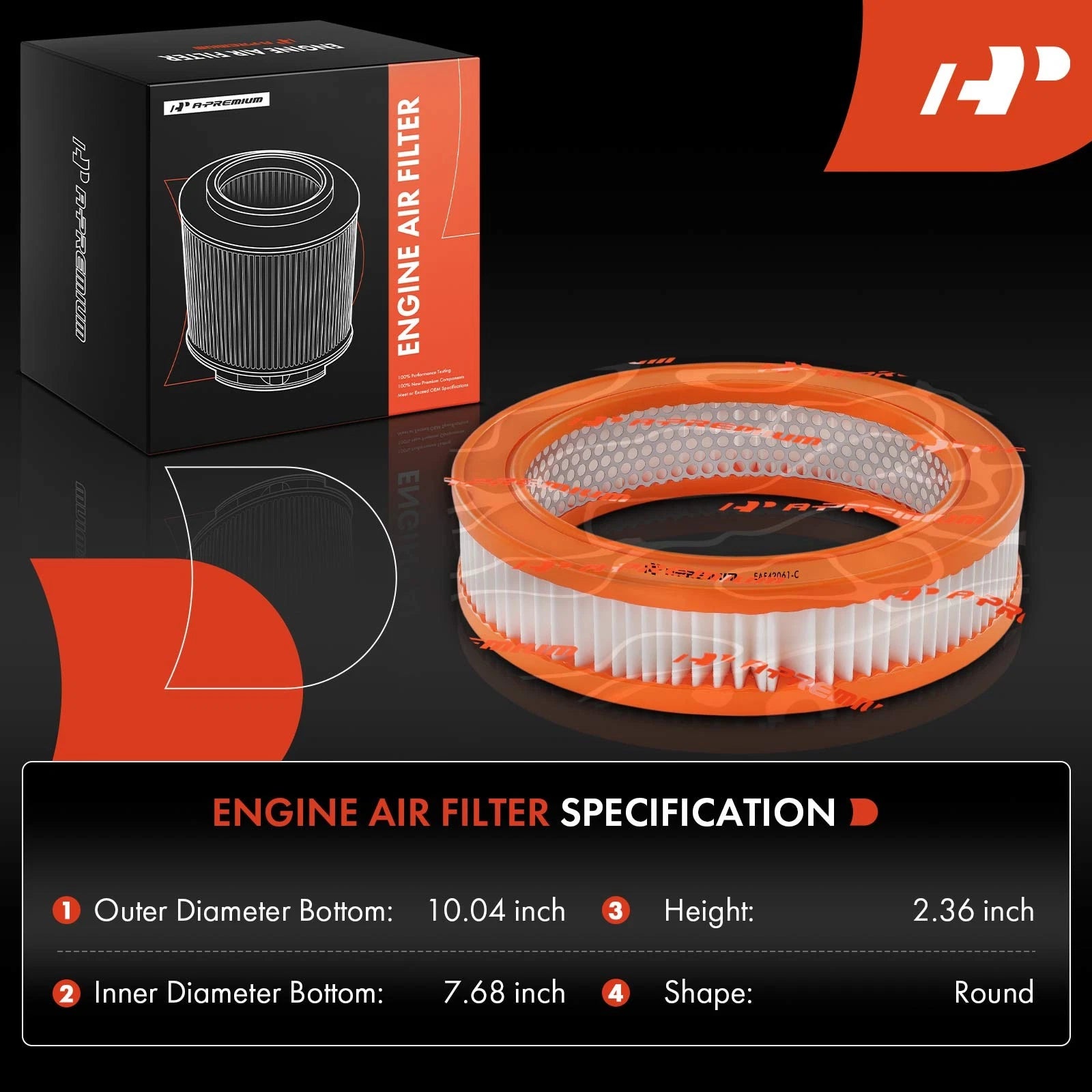 2X Engine Air Filter for Mitsubishi Mirage (1985–1988) Dodge Colt (1984–1990)