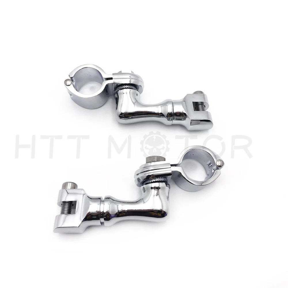 1" Highway Footpeg Mounts Clamps for Harley Sportster Softail CVO