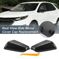 Set of 2 Rearview Mirror Cover Caps Black Carbon Fiber for Chevy Equinox (2010–2017)