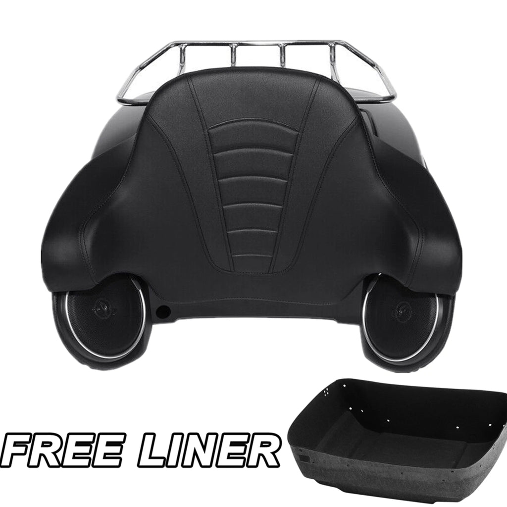 Matte Black Trunk Rack Pad Speakers for Harley Electra Road Glide (2014–2025)