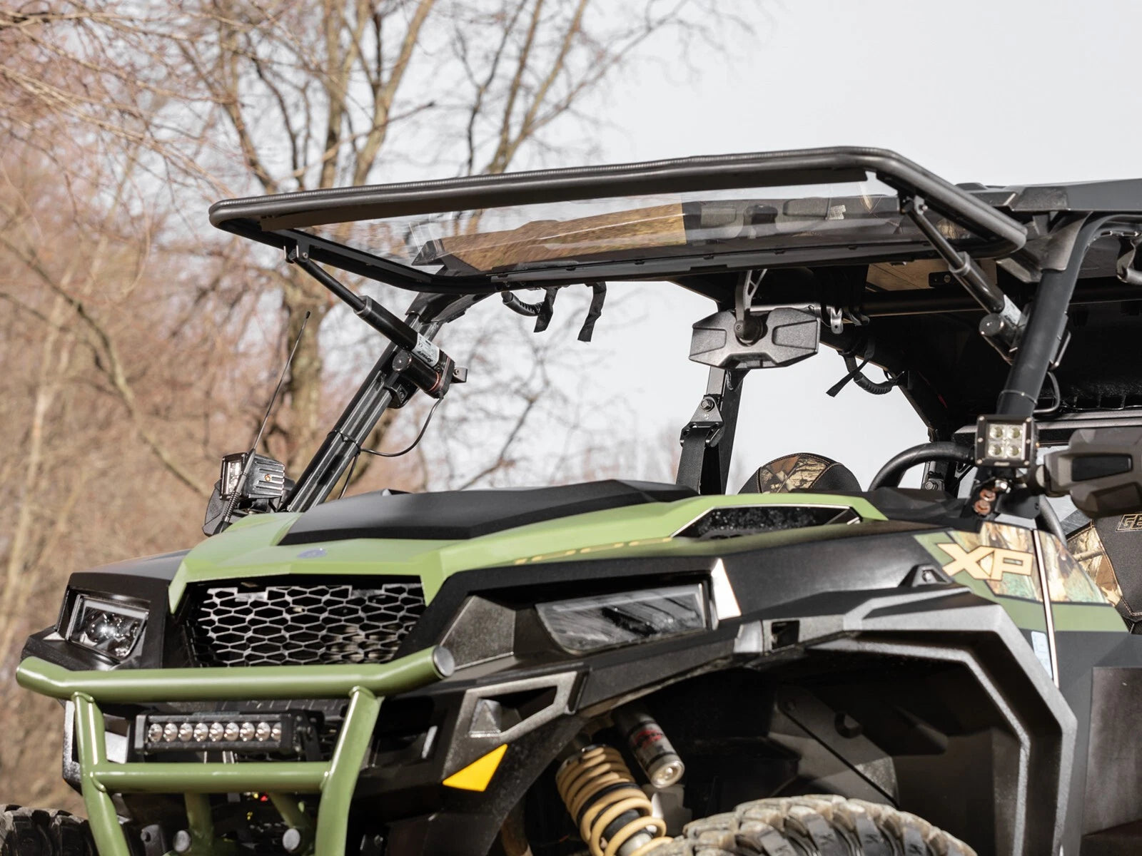 SuperATV Maxdrive Power Flip Windshield for Polaris General XP 1000 (2019–2023)