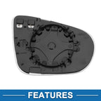 Heated Left Side Mirror Glass for Volkswagen Golf Mk6 (2009–2013)