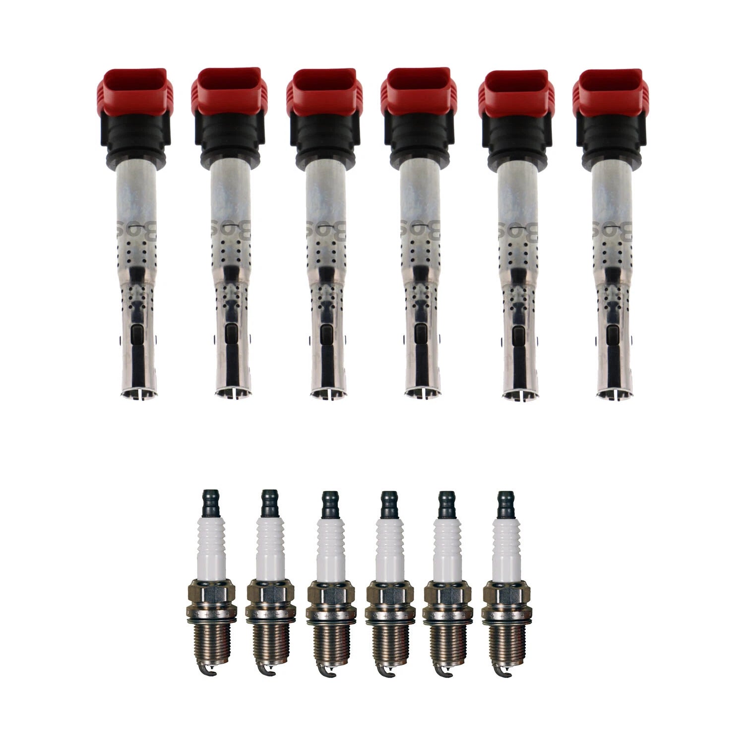 Set of 6 Ignition Coils & Spark Plugs for Audi S5 3.0 V6 (2008–2016)