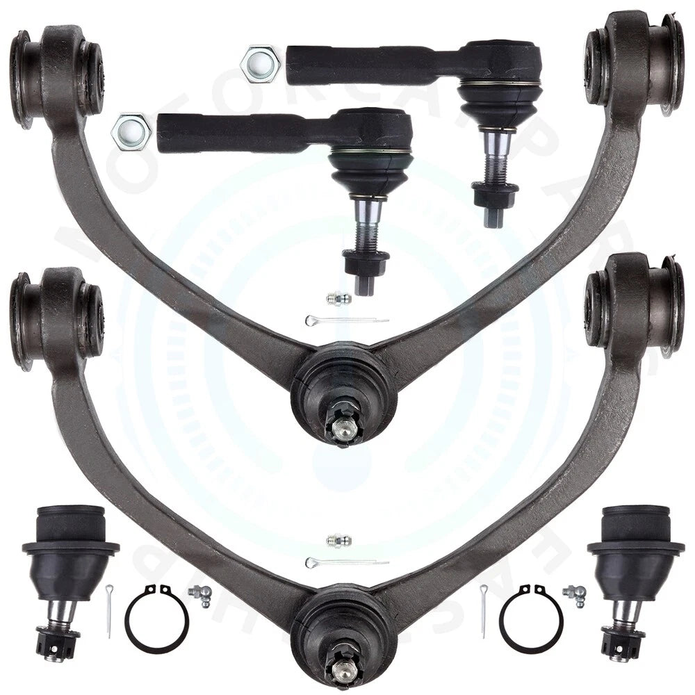 Set of 6 Control Arm Ball Joints and Tie Rods for Mitsubishi Raider Dodge Dakota (2006–2009)