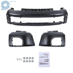 Black Steel Split Front Bumper for Ford F250 F350 (2020–2022) with Fog Light Holes