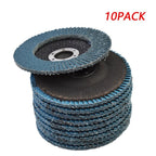 Set of 10 Zirconia Flap Discs 4-1/2" x 7/8" 40 Grit