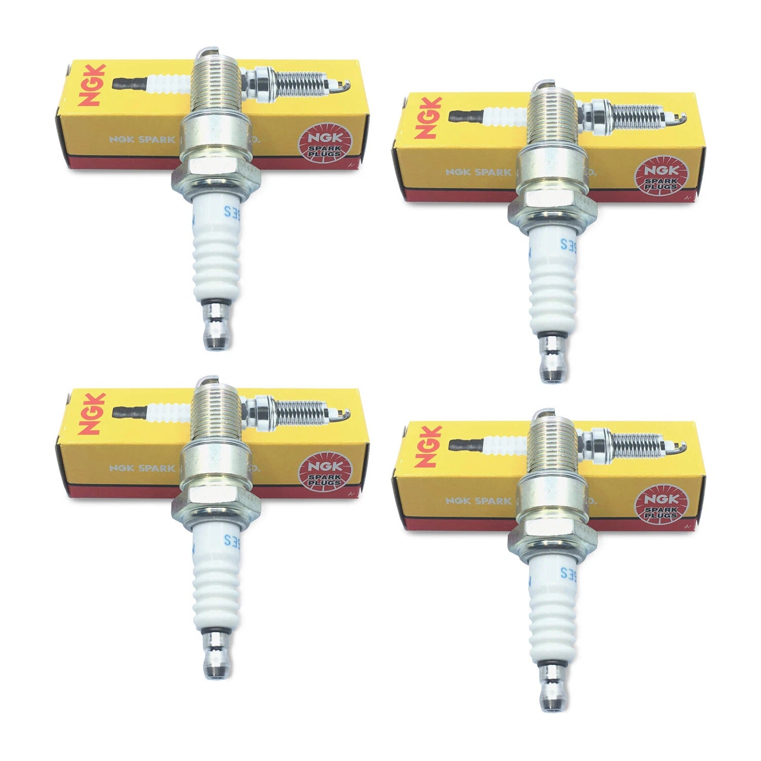 Set of 4 NGK BPR6ES Standard Resistor Spark Plugs for OEM Performance