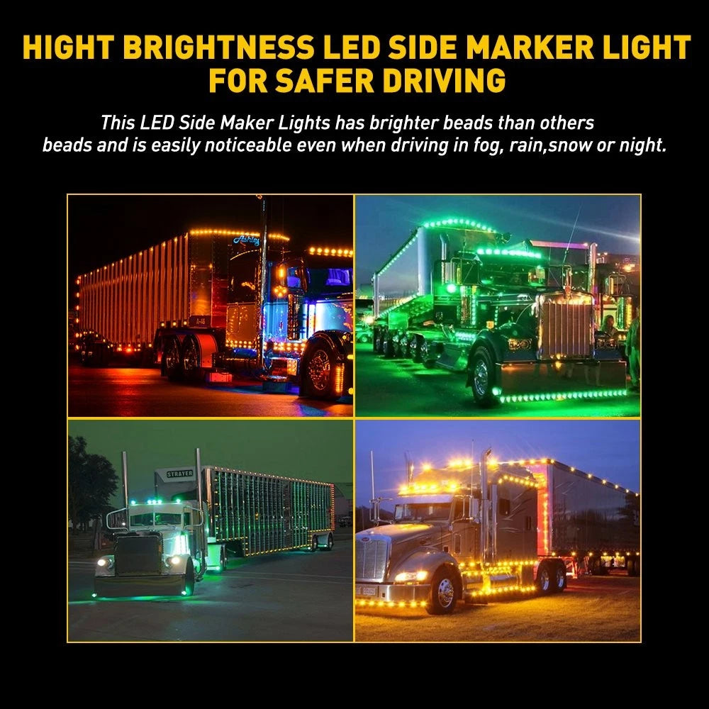 20x LED Marker Lights for Truck Trailer (3/4")
