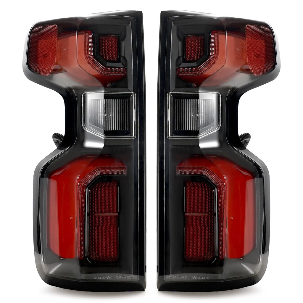 LED Tail Lights for Chevy Silverado 1500 (2019–2026) Black Pair Conversion