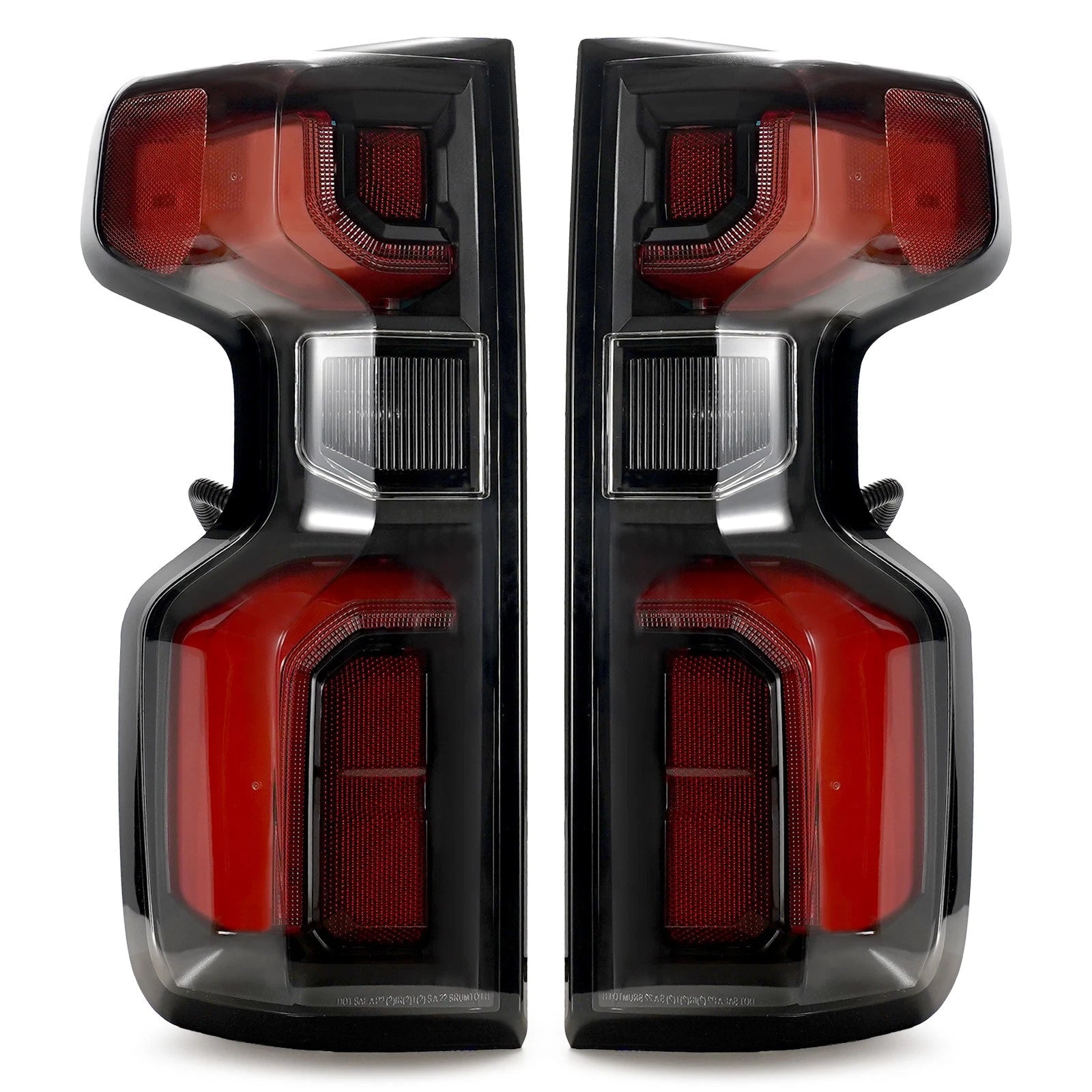 LED Tail Lights for Chevy Silverado 1500 (2019–2026) Black Pair Conversion