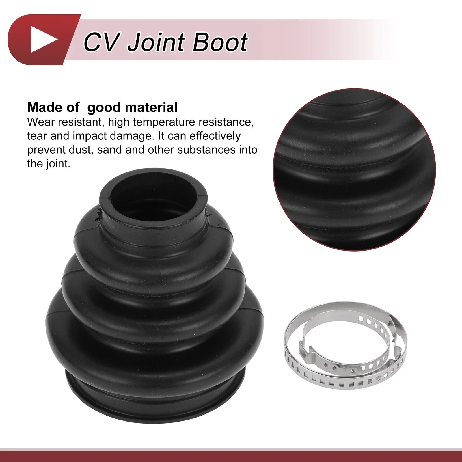 Outer CV Joint Boot Kit with Clamps for BMW 525i (2006–2007) - 33217572441