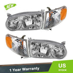 Projector Headlight Housing Pair for Toyota Corolla (2001–2002)