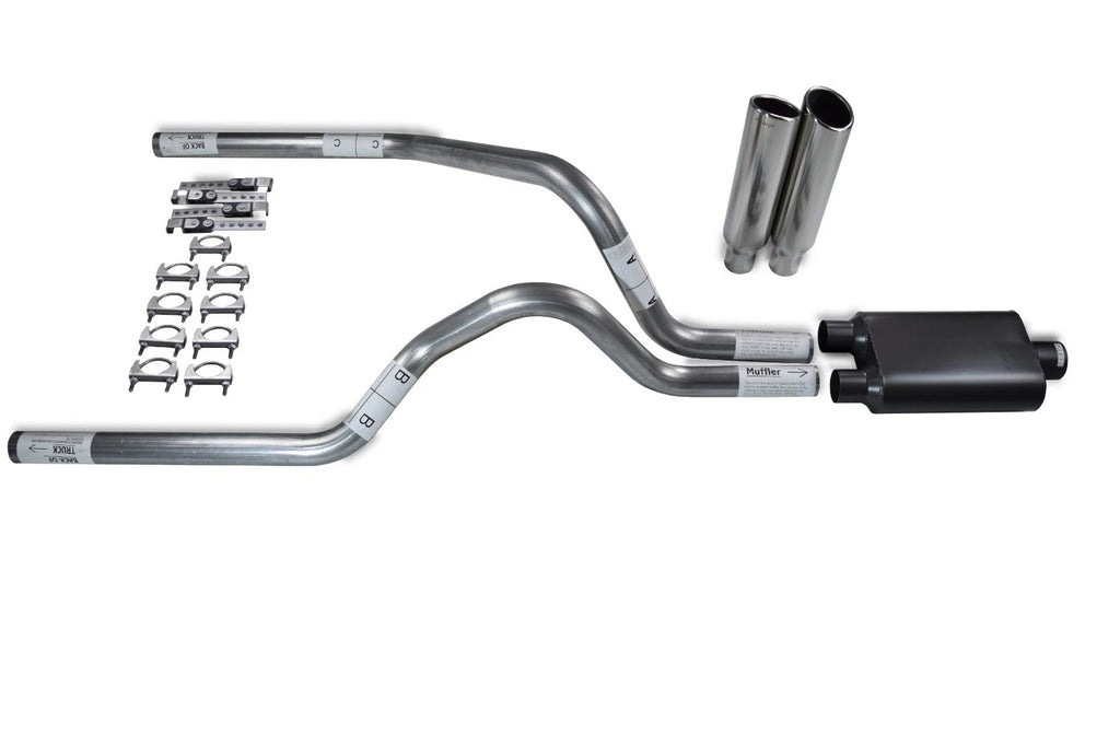 Dual Exhaust Kit for Dodge Dakota (1997–2005) 2.5" Chrome Tips