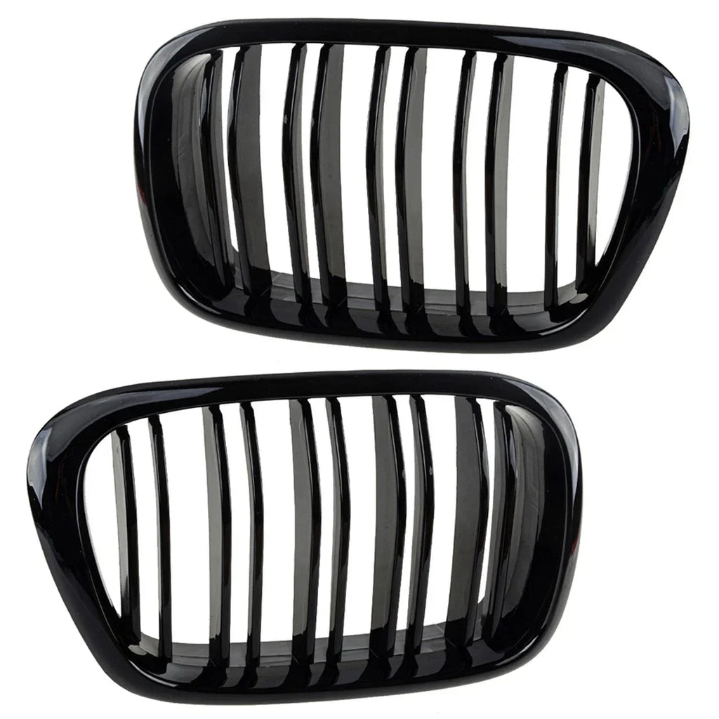Gloss Black Front Bumper Kidney Grille for BMW 5 Series E39 (1996-2003)